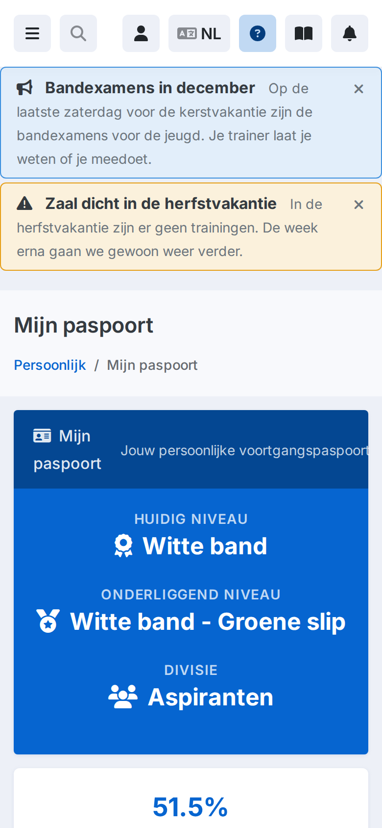 Persoonlijk paspoort op een telefoon
